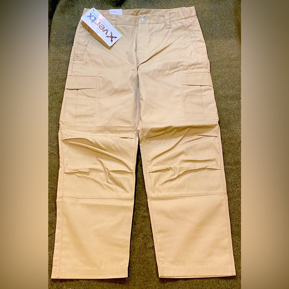 NEW Vertx Tac Pant, Men’s 36 Waist 30 Inseam,Desert Tan,65% Polyester 35% Cotton